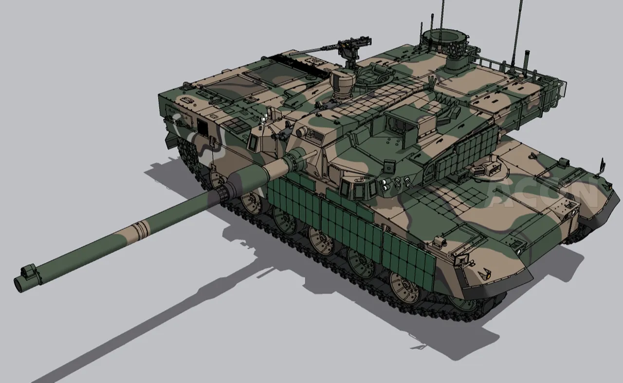 K2 戦車 迷彩·単色（外形） クオリティシンプルバージョン