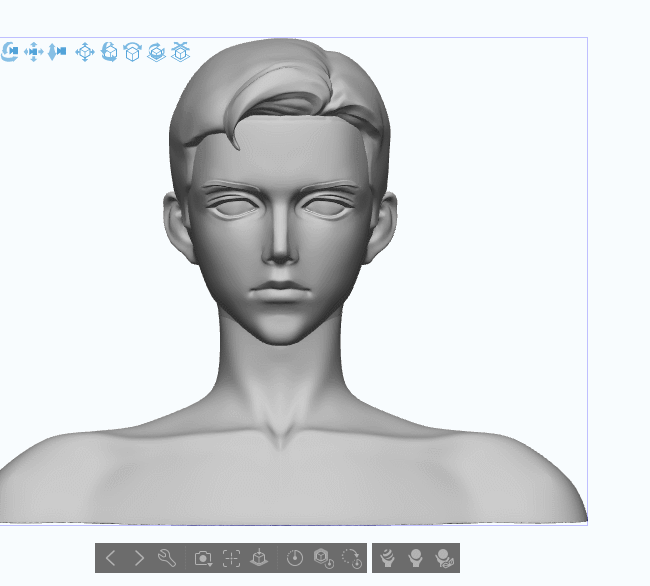 Clip Studio 3D Drooping eyes Men's Head