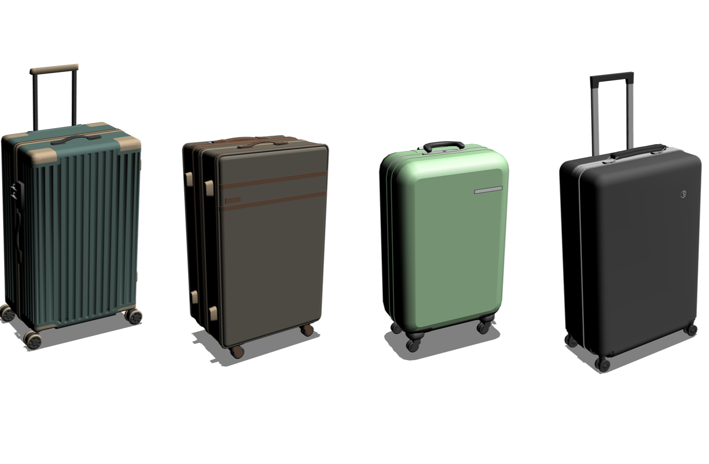 a set of 4 suitcases