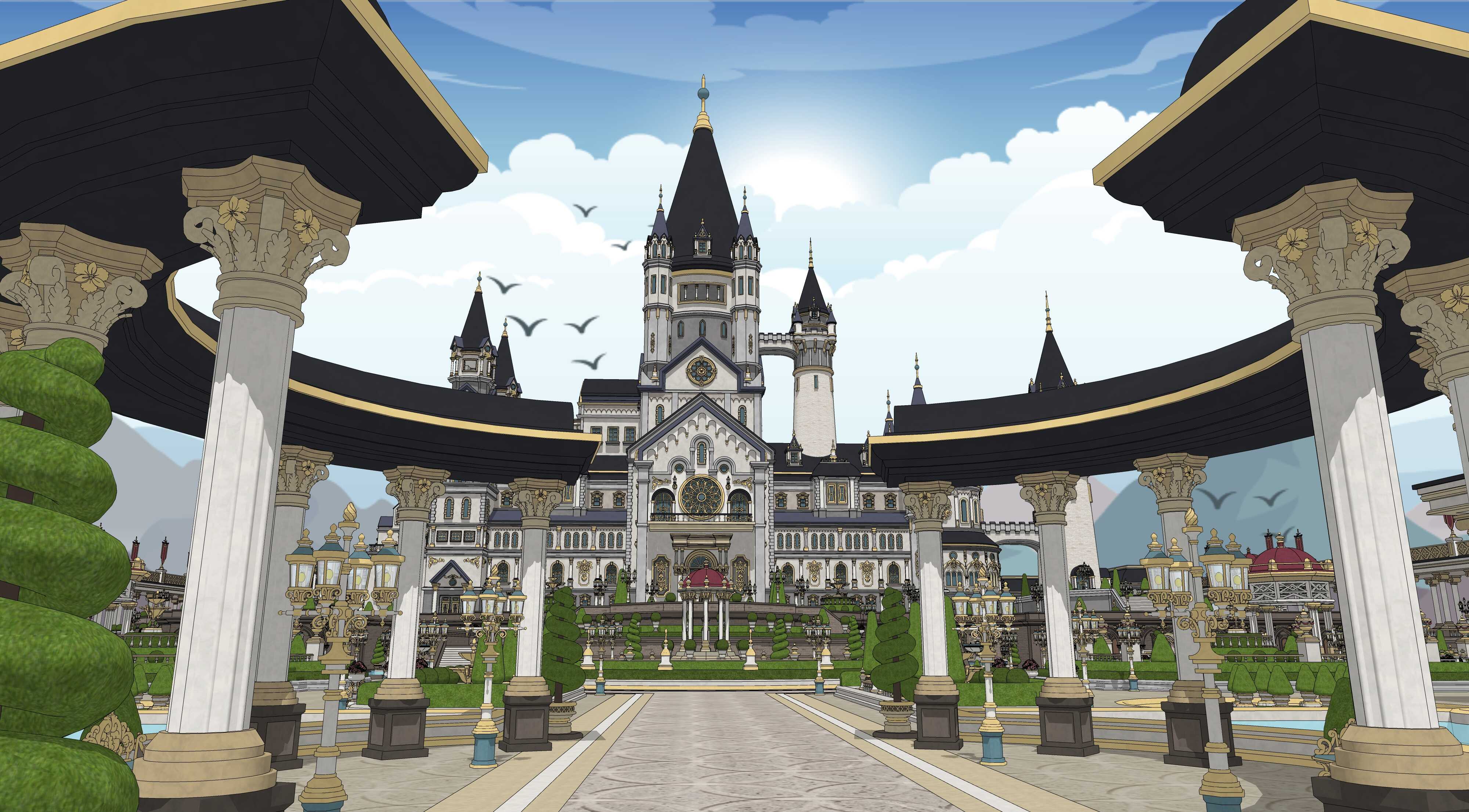 Romantic Fantasy Palace - Castle and Garden