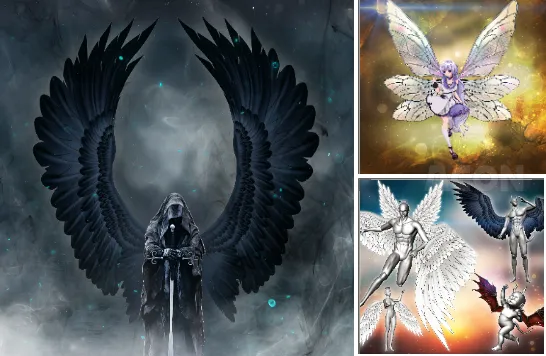 天使と悪魔の妖精翼集