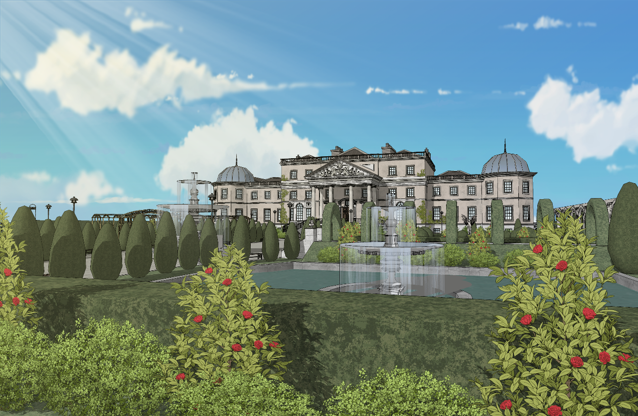 ロパン] 19世紀ヨーロッパ風の邸宅 - 邸宅外部