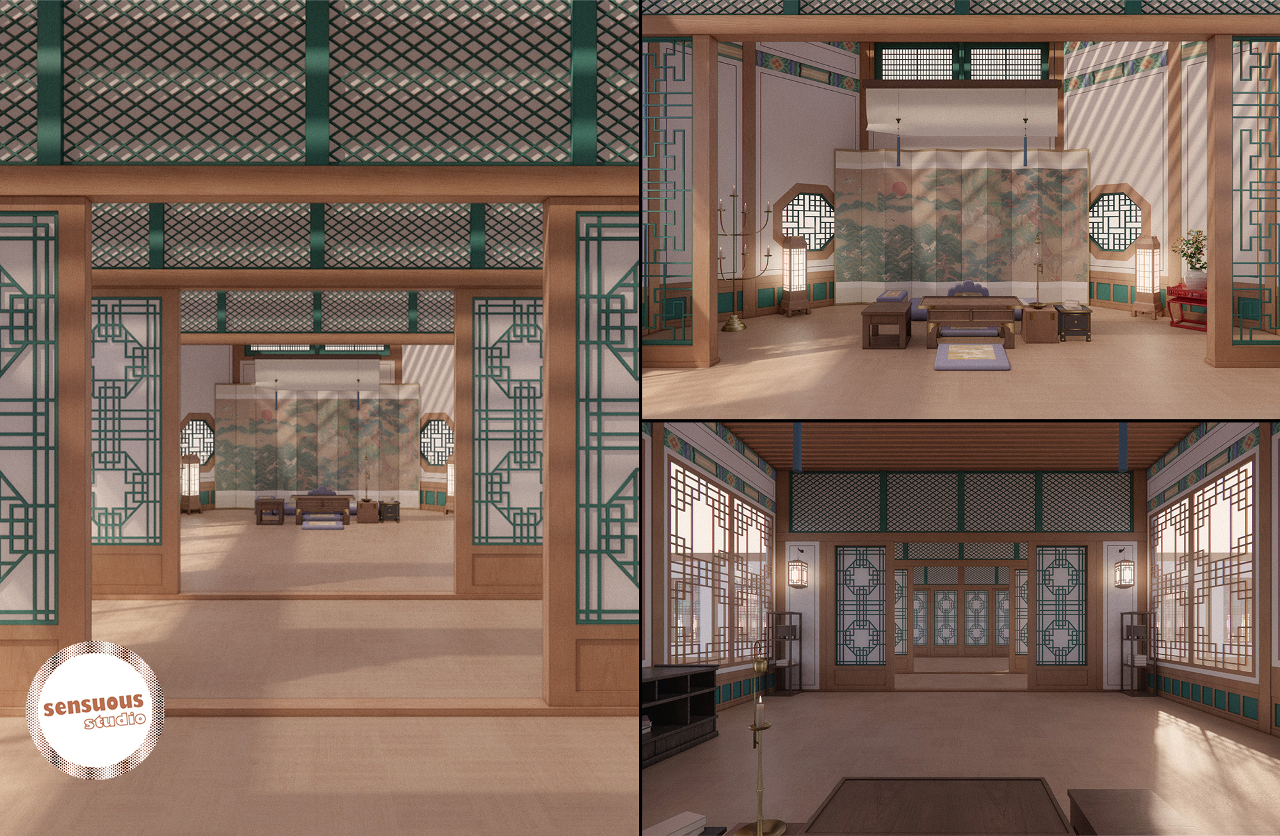 東洋風のロッパンl朝鮮時代の宮殿l寝室の内部