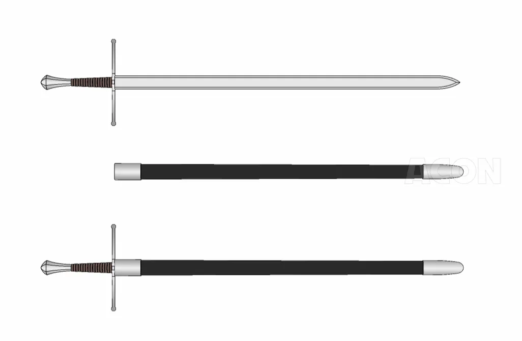 3D武器 - ハンドアンドハーフソード hand and half sword (西