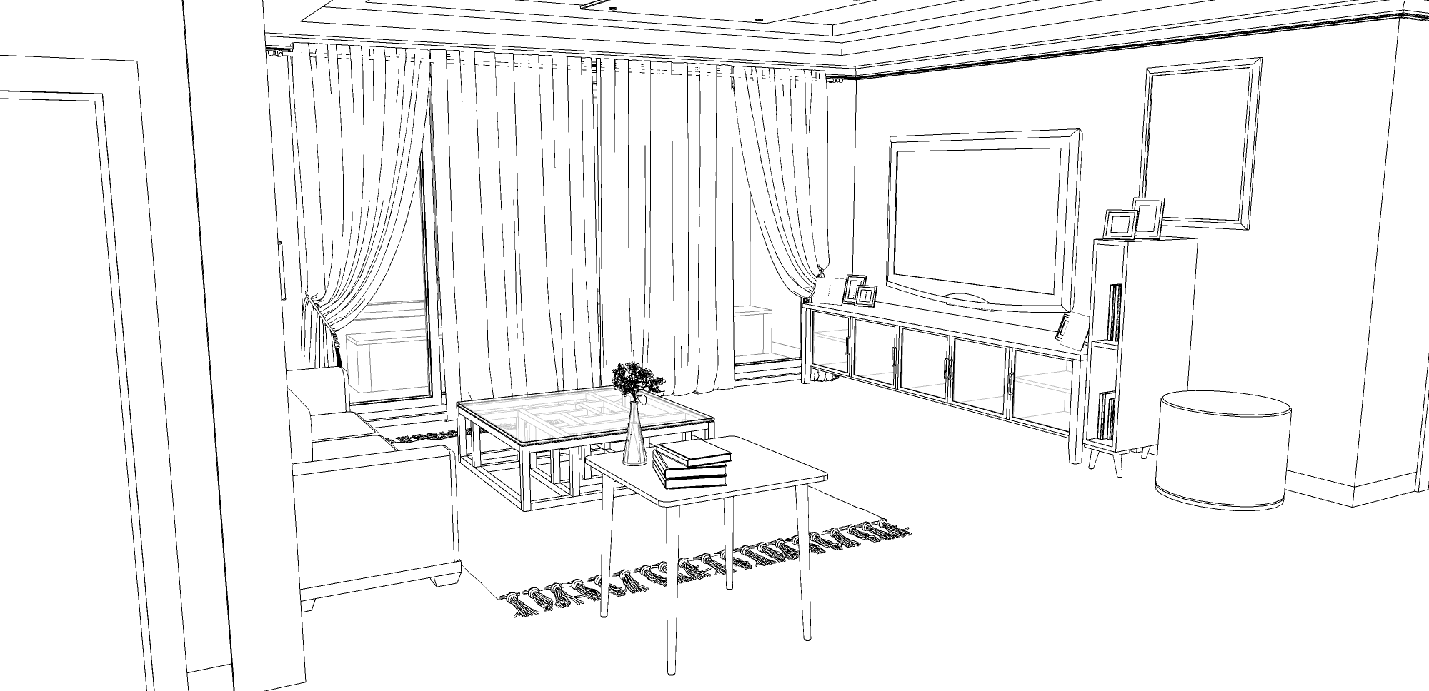 A Modern Living Room