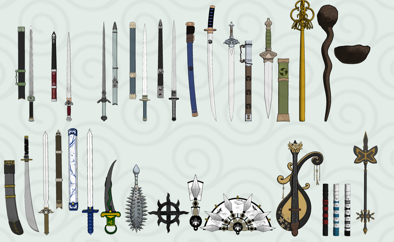 SET] 武侠武器 グーパイルバン 八大セガALLセット