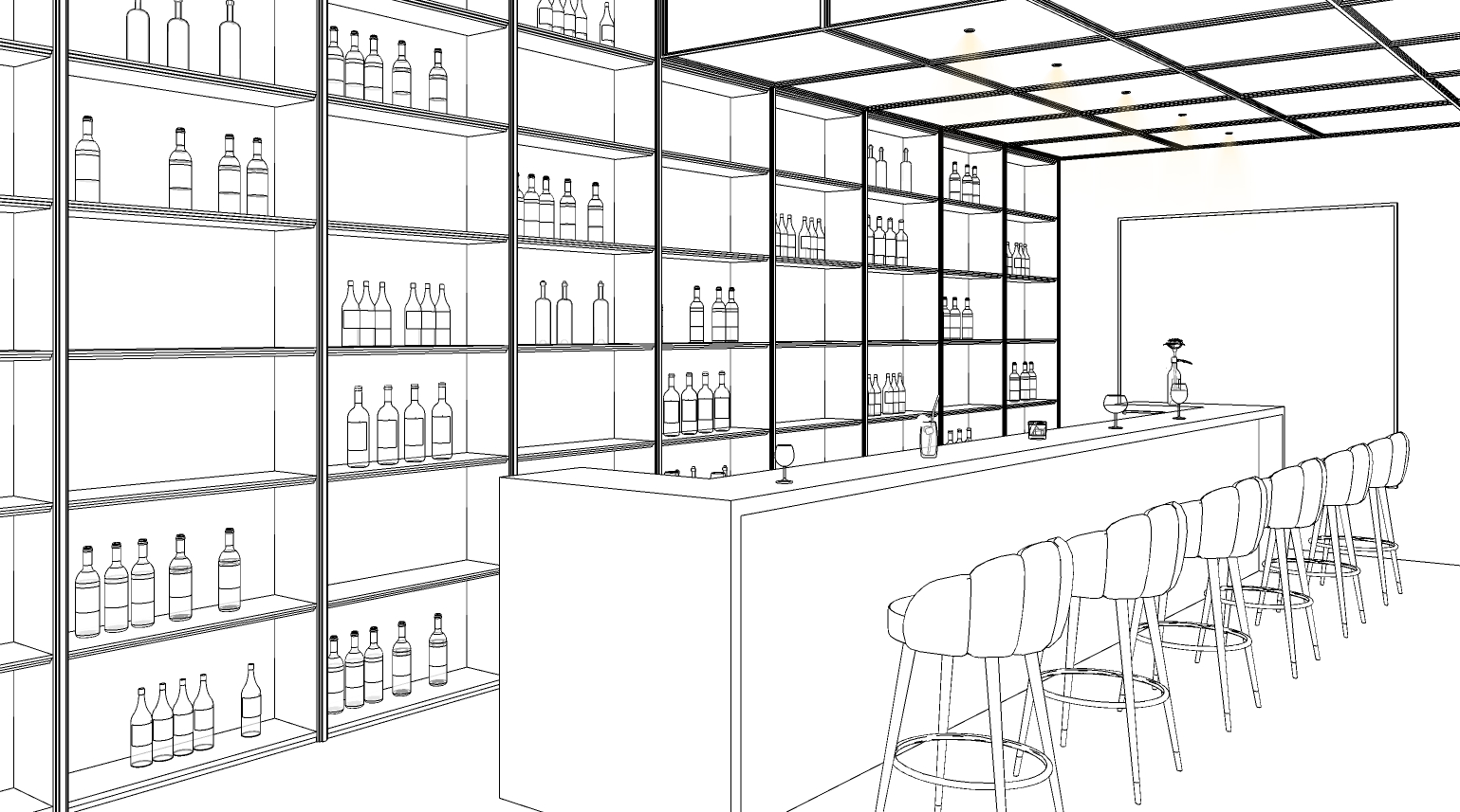 Classy Private Bar on the 80th Floor