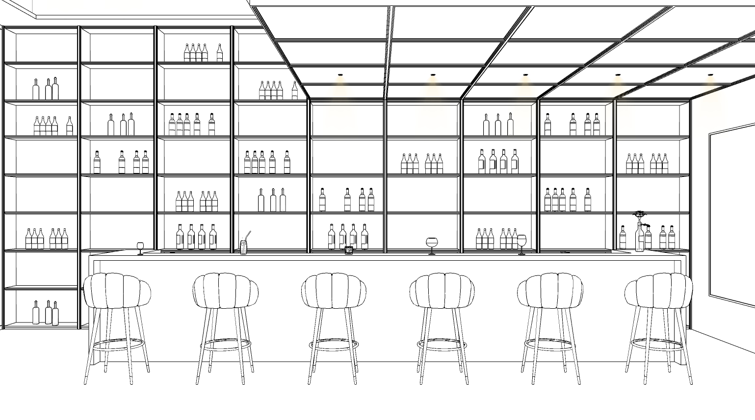 Classy Private Bar on the 80th Floor