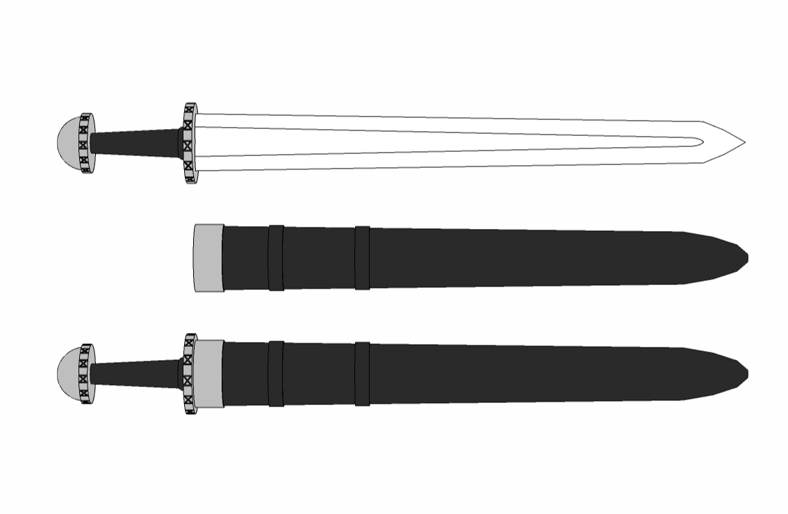 3D武器 - キドニー大挙 kidner dagger (ヨーロッパ短剣)