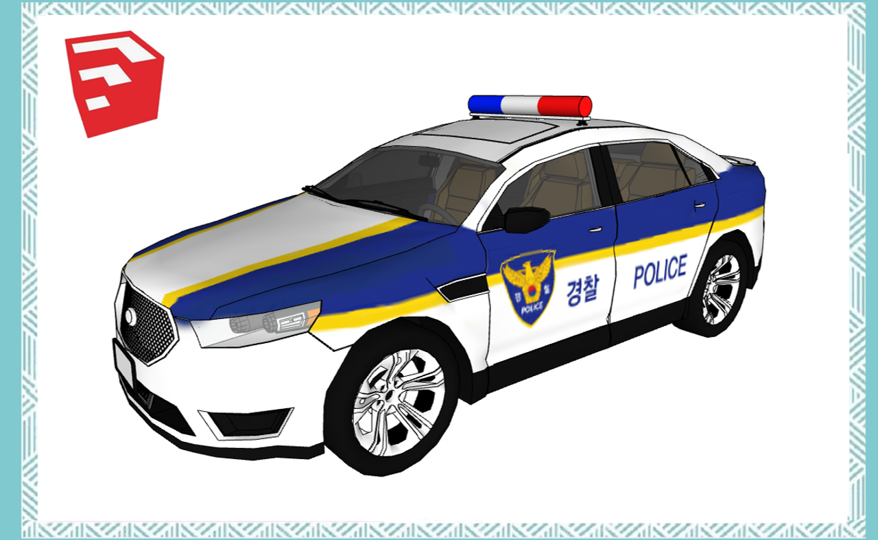 パトカー(内側まで)(スケッチアップ)