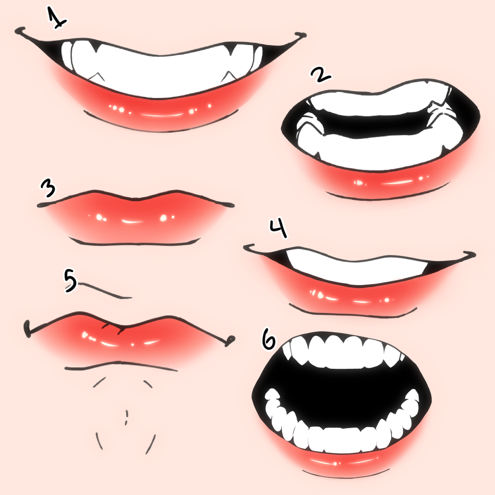 Anime-Style Mouths, 13 Brushes