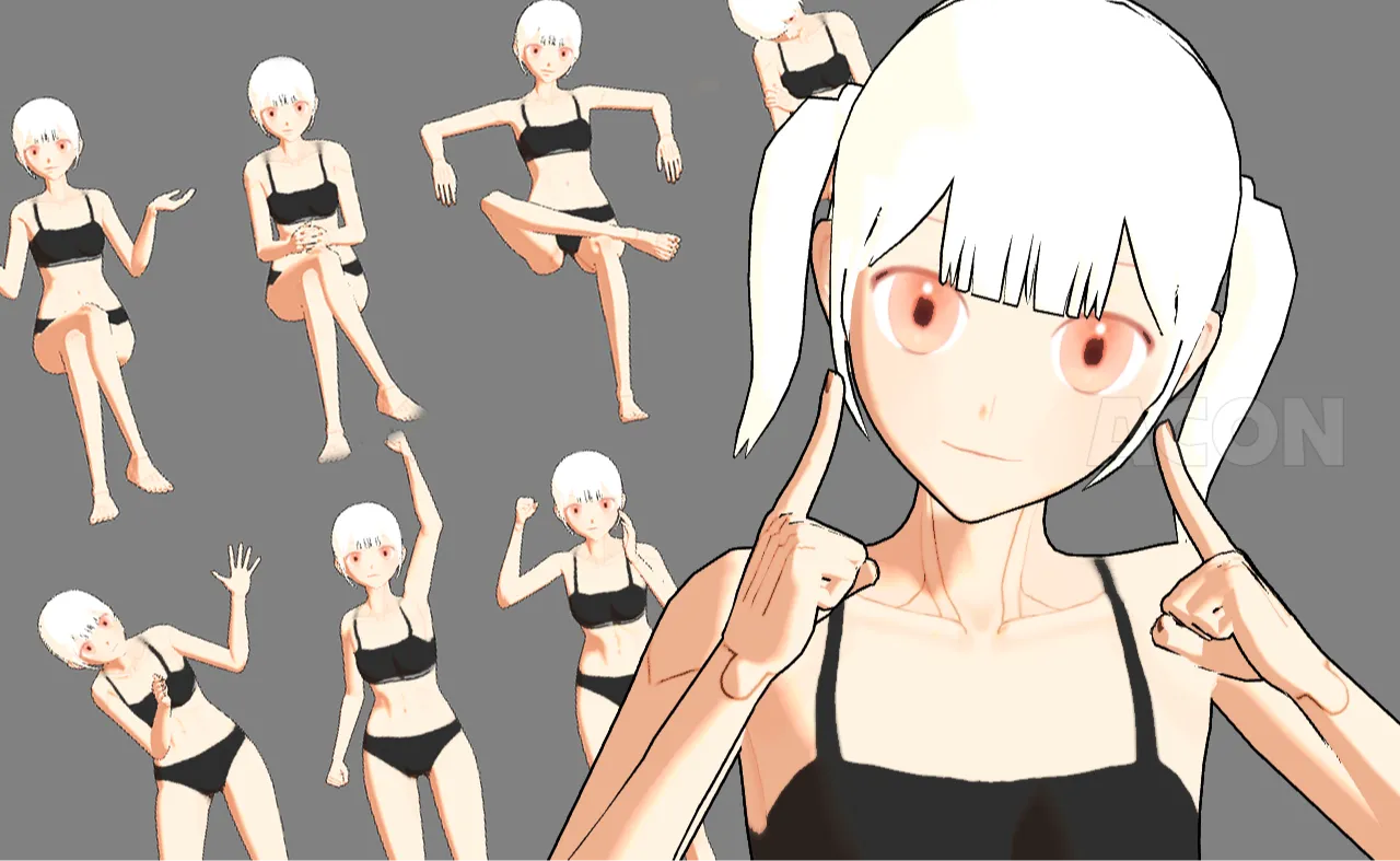 クラシック3Dボディ> 少女＋ポーズ集 200