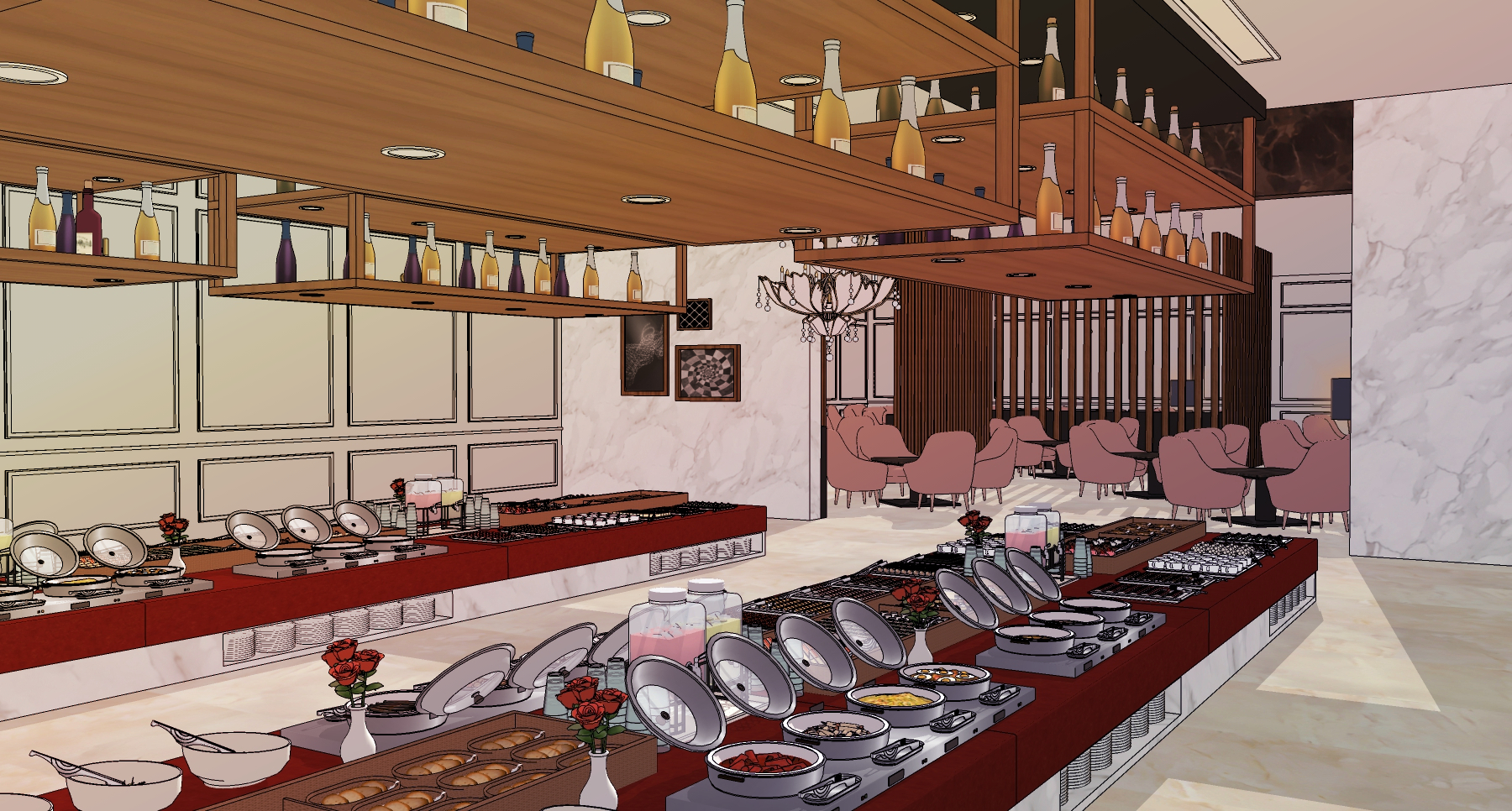 Luxury Resort Breakfast Buffet + Wine Bar