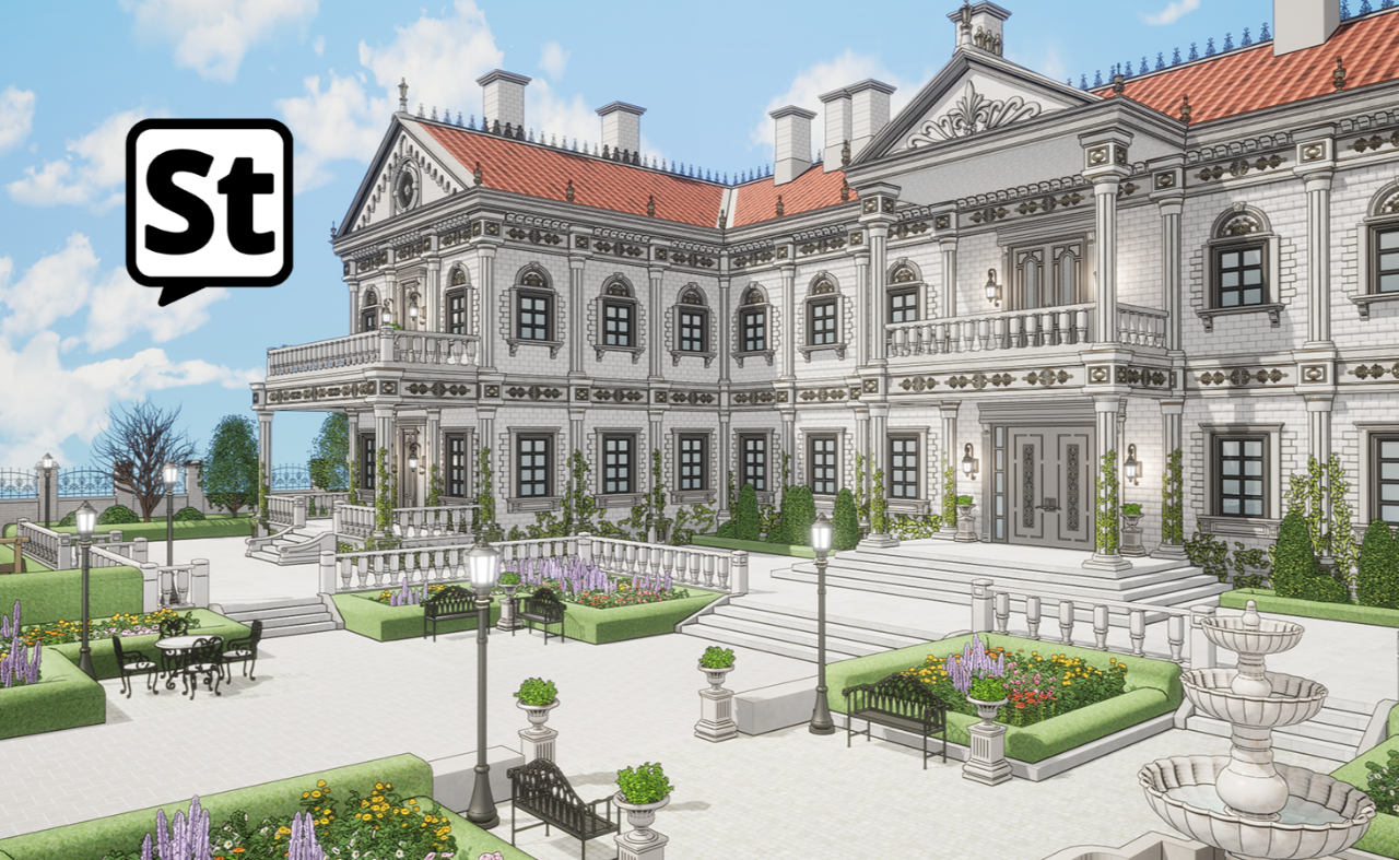 スナップトゥーン+スケッチアップ] 田舎の富豪の邸宅