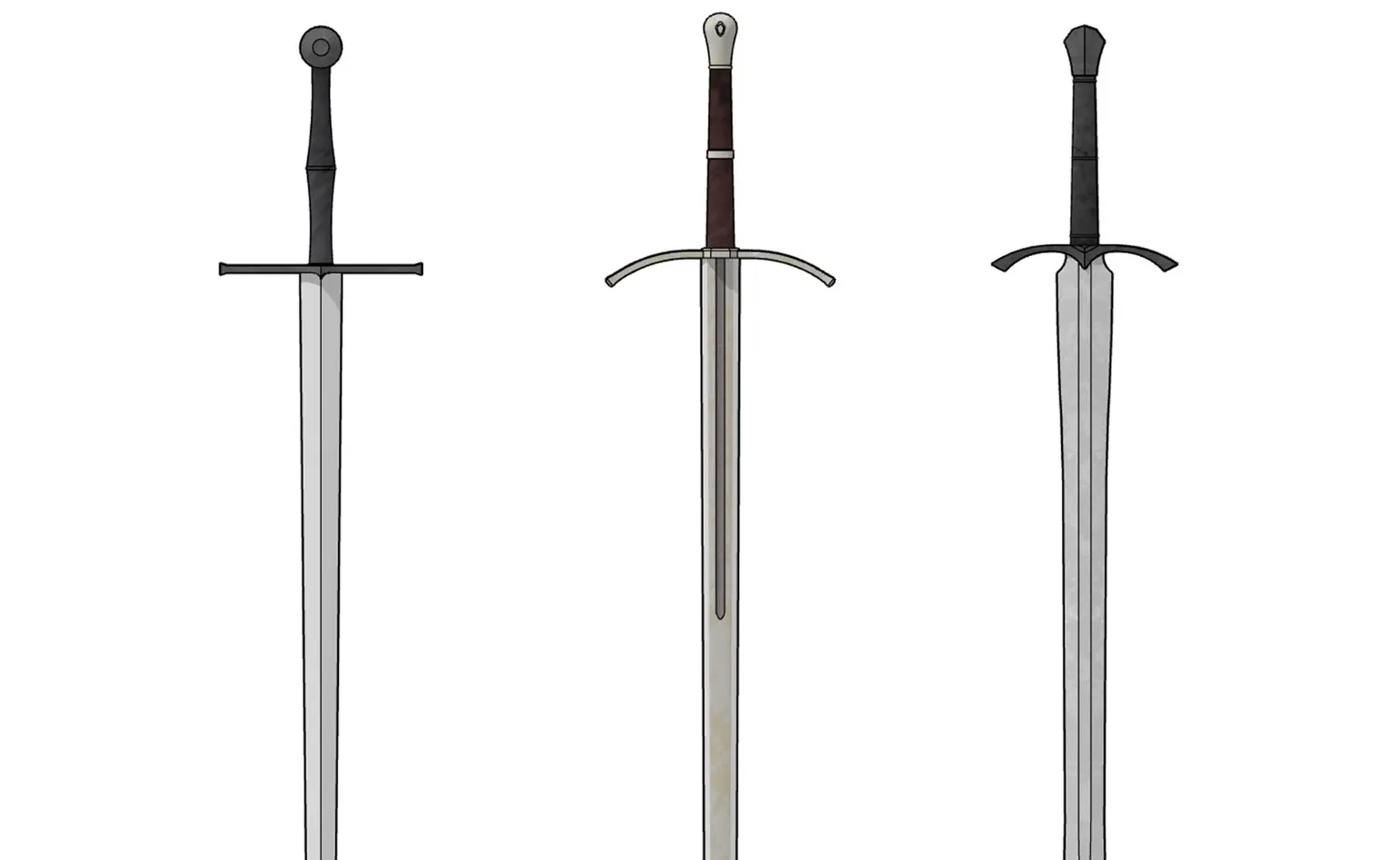 3D武器 - ツーハンドソードtwo hand sword（西ヨーロッパ刀剣、刀