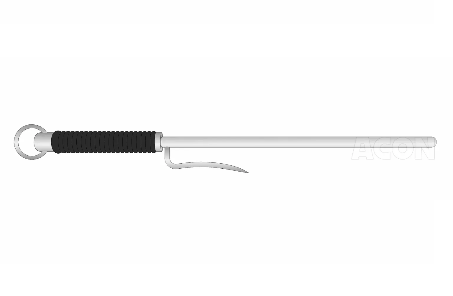 3D武器 - 十手ジッテ (日本の打撃武器)