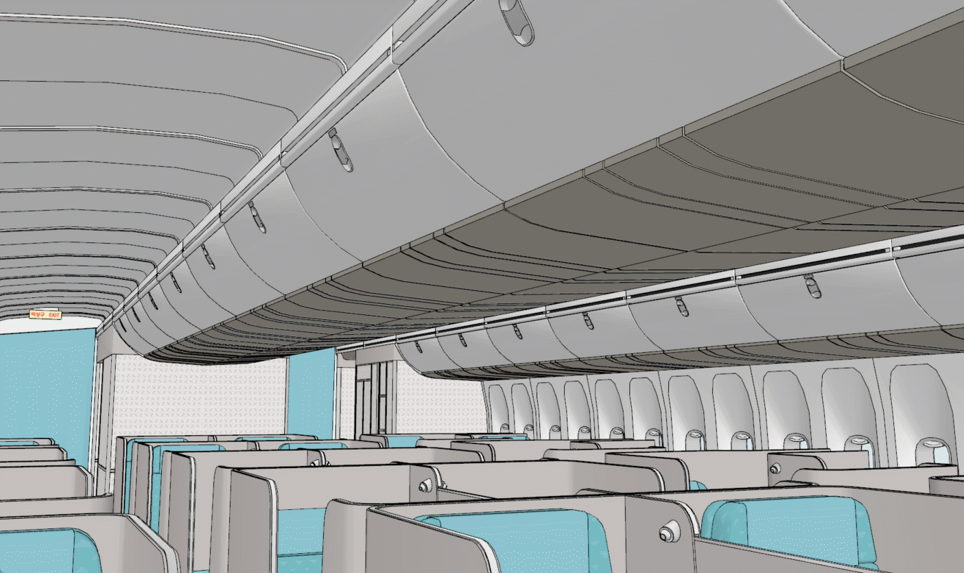 Airplane Cockpit and Cabin Interior Set