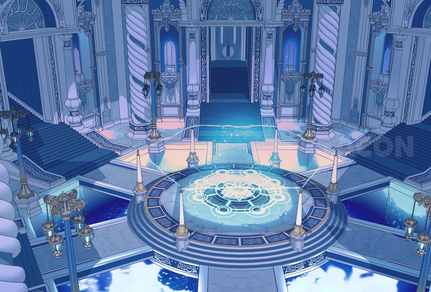 ファンタジー背景] 魔法陣の部屋
