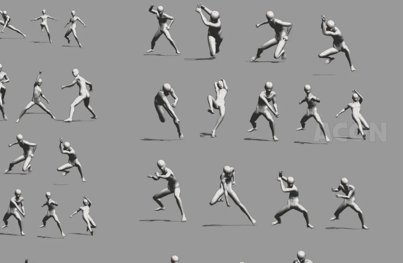 3Dアクション解決剣ポーズ集