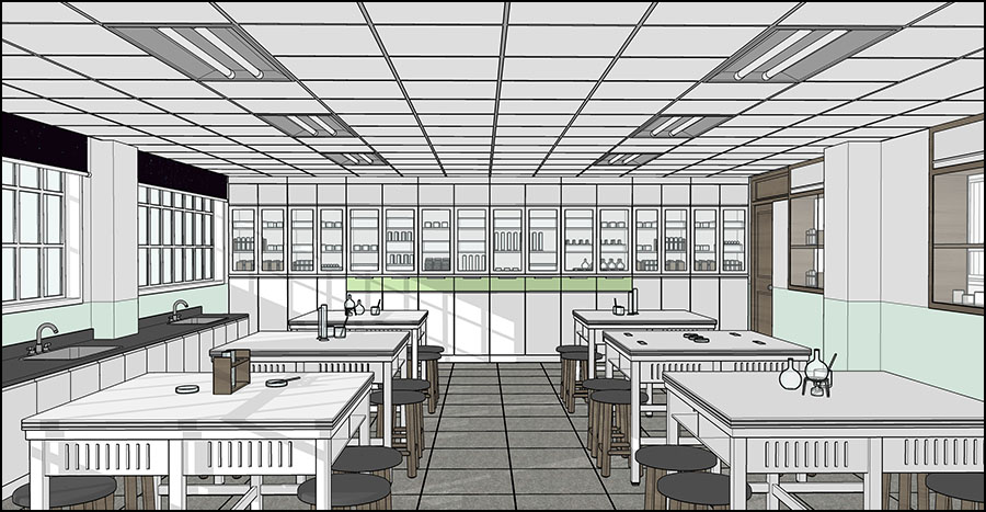 School Science Lab & Corridor