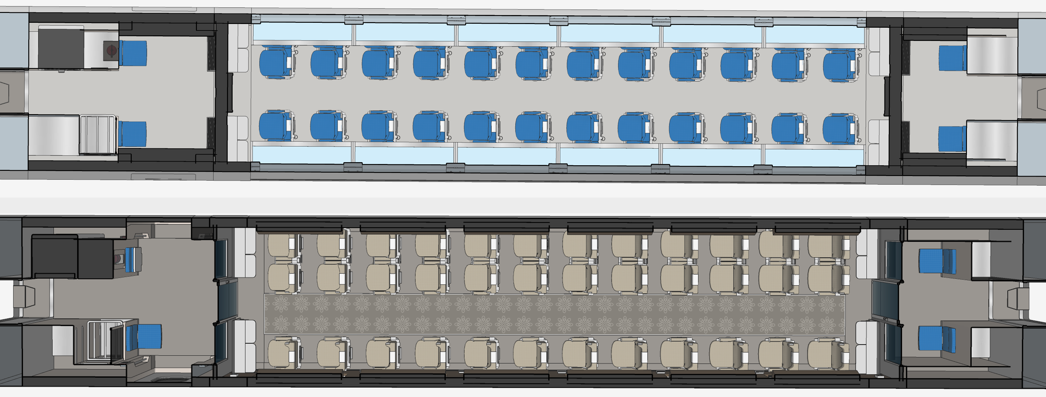 inside of the KTX train, the highspeed railway