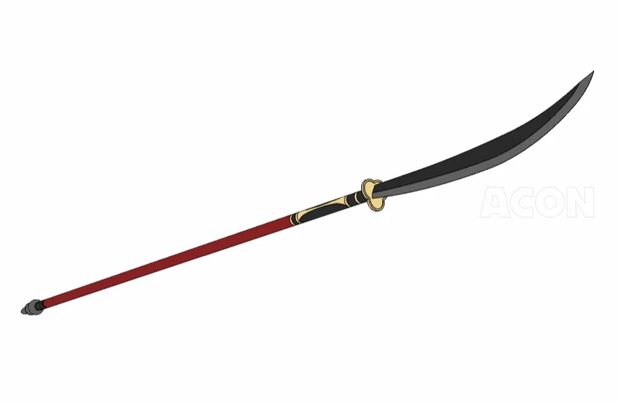 3D武器 - 未添刀メイチェンタオ(中国槍、将兵機)
