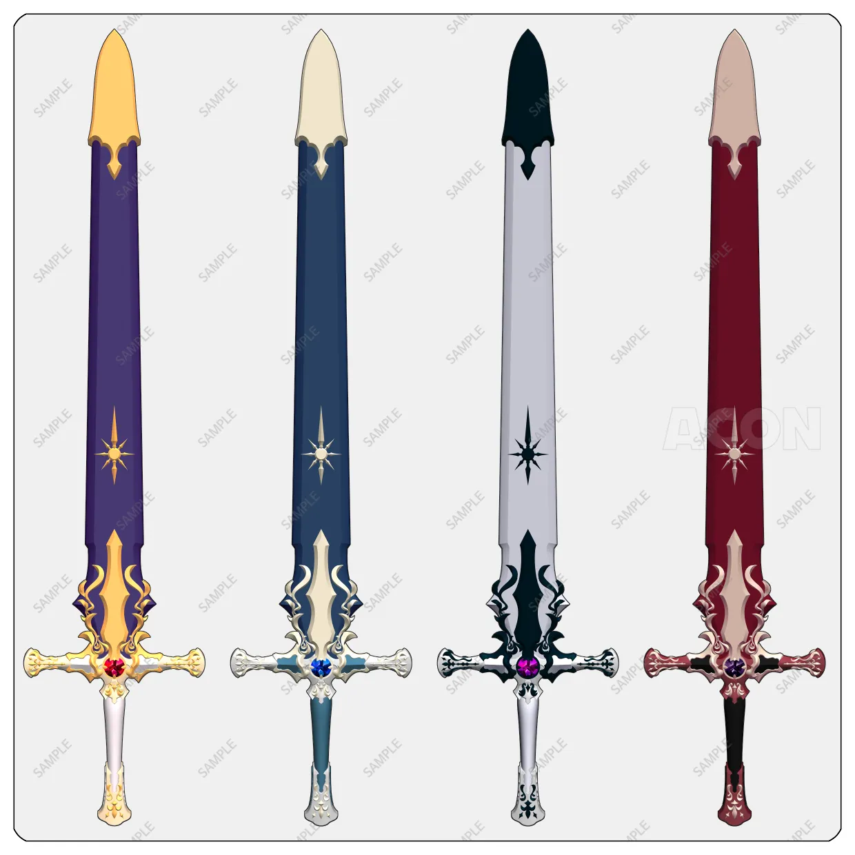 クリップスタジオ3Dファンタジー武器コレクションB - 王族、貴族、騎士