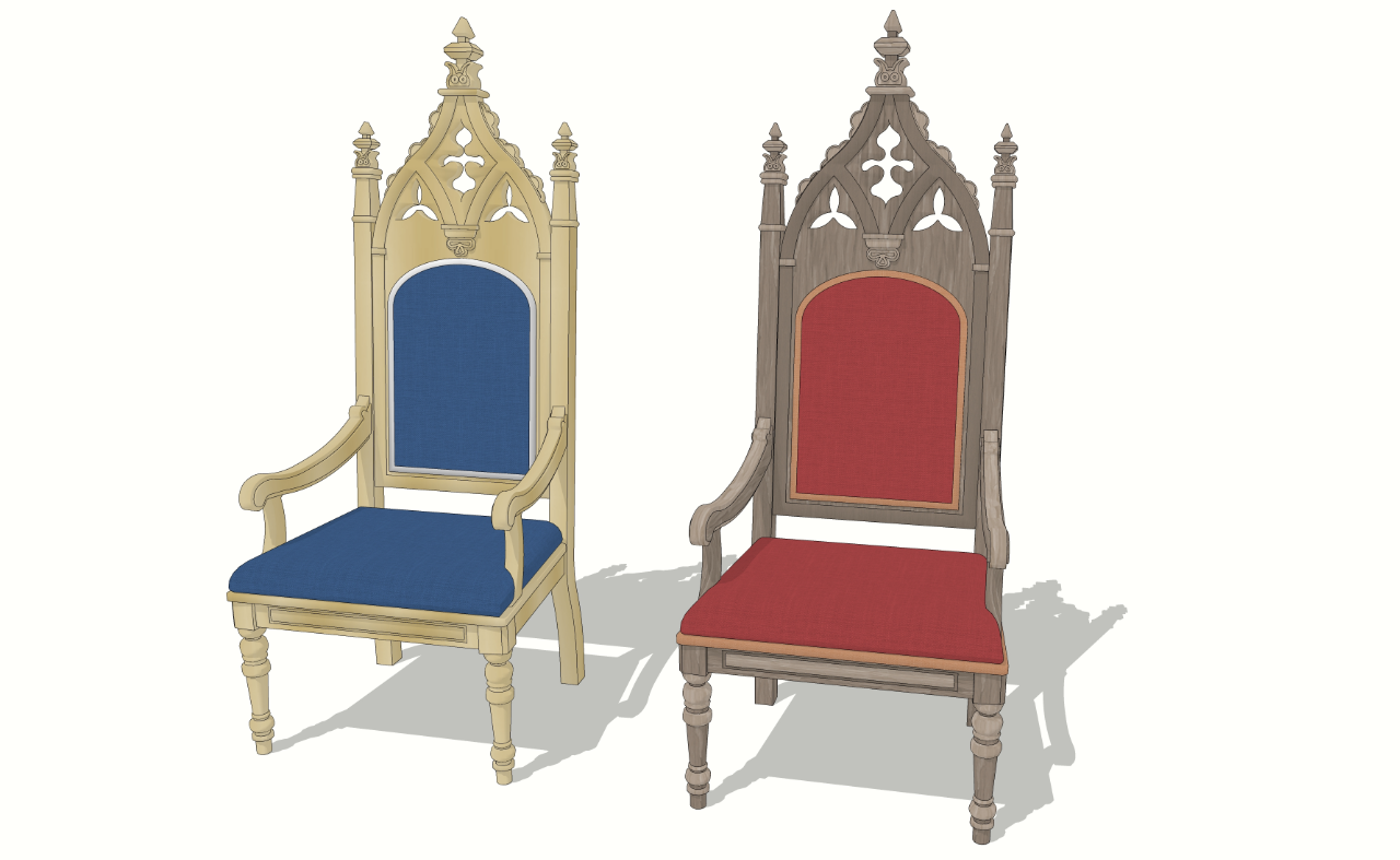 王座A - 中世の椅子