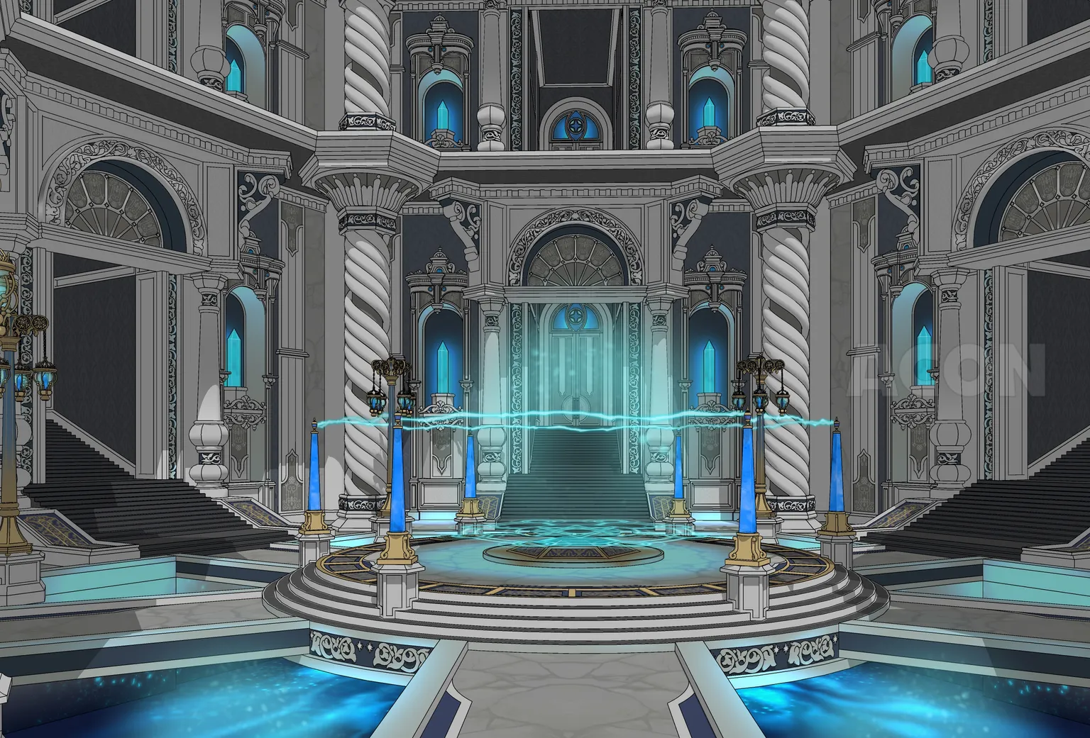 ファンタジー背景] 魔法陣の部屋