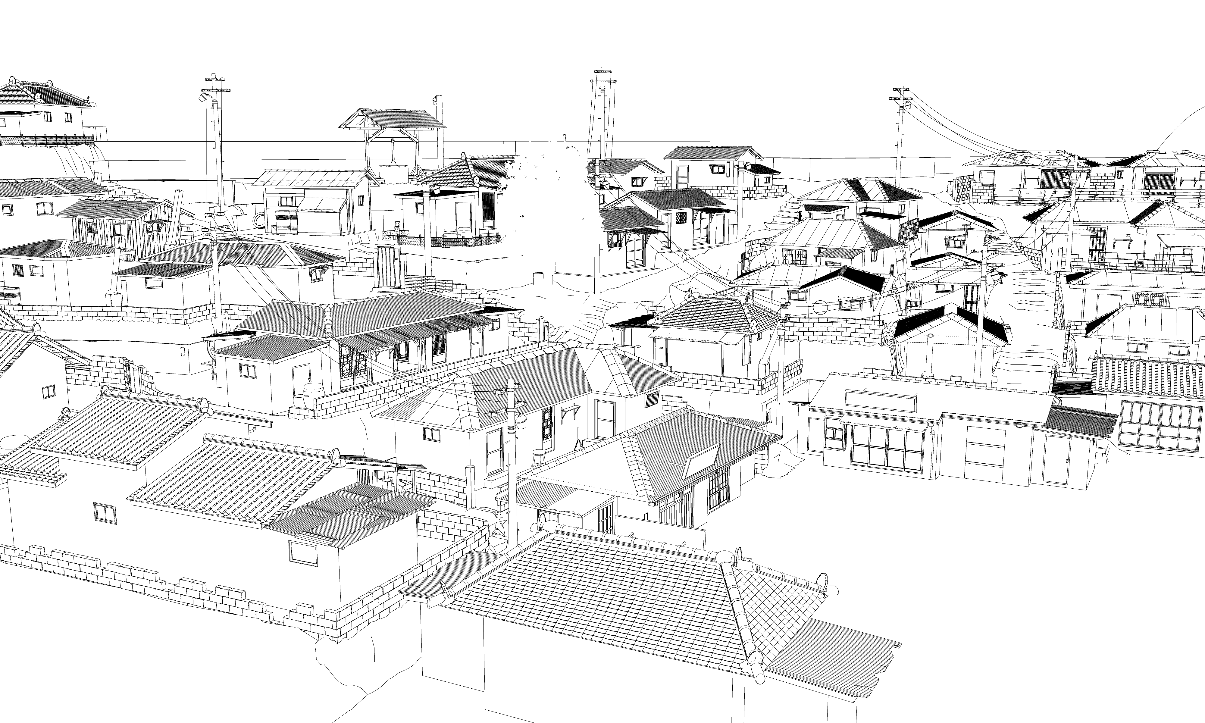 Hillside Village A Area Day and Night