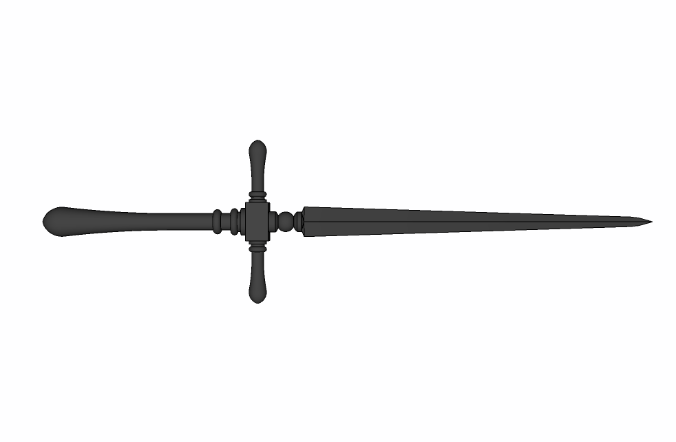 3D武器 - スティレットstiletto（ヨーロッパ短剣）